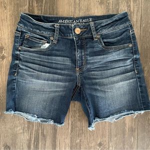 American Eagle midi jean shorts